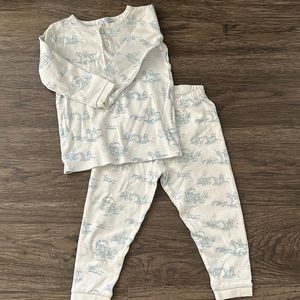 Nella Pima blue wallpaper pajamas